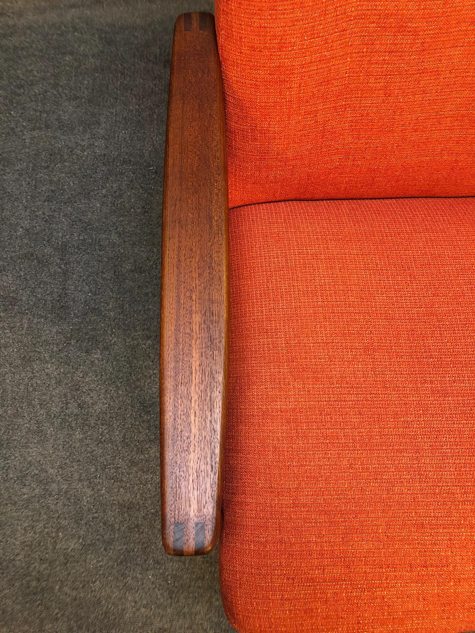 Woodwork Mid Century Danish Modern Teak High Back Lounge Chair by Ulferts Fabriker For Sale