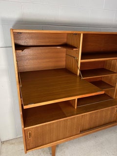 Mid Century Danish Modern Teak Highboard Display Cabinet Elliotts Of Newbury