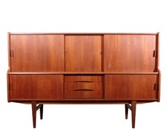 Mid-Century Danish Modern Teak Highboard Dry Bar, Hans J. Wegner, G-Plan