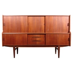 Mid-Century Danish Modern Teak Highboard Dry Bar, Hans J. Wegner, G-Plan