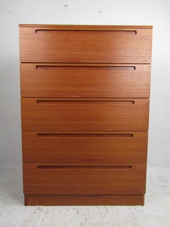 Midcentury Danish Modern Teak Highboy Dresser