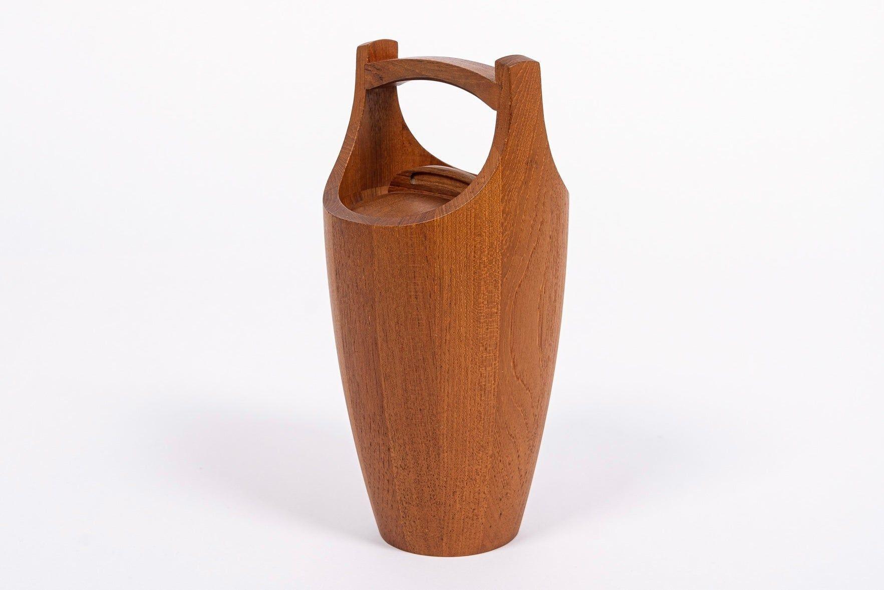 Mid Century Danish Modern Eiskübel aus Teakholz von Jens H. Quistgaard für Dansk (Dänisch) im Angebot
