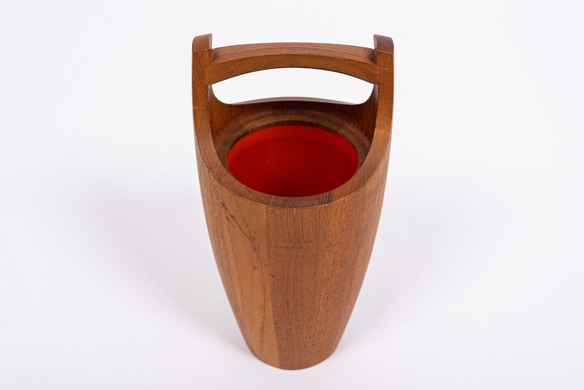 Mid Century Danish Modern Eiskübel aus Teakholz von Jens H. Quistgaard für Dansk (Kunststoff) im Angebot