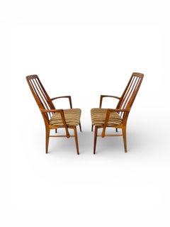 Mid-Century Danish Modern Teak Koefoed "Eva" Arm Chairs - Set of 2