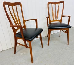 Mid-Century Danish Modern Teak Koefoed Ingrid Arm Chairs - Set of 2