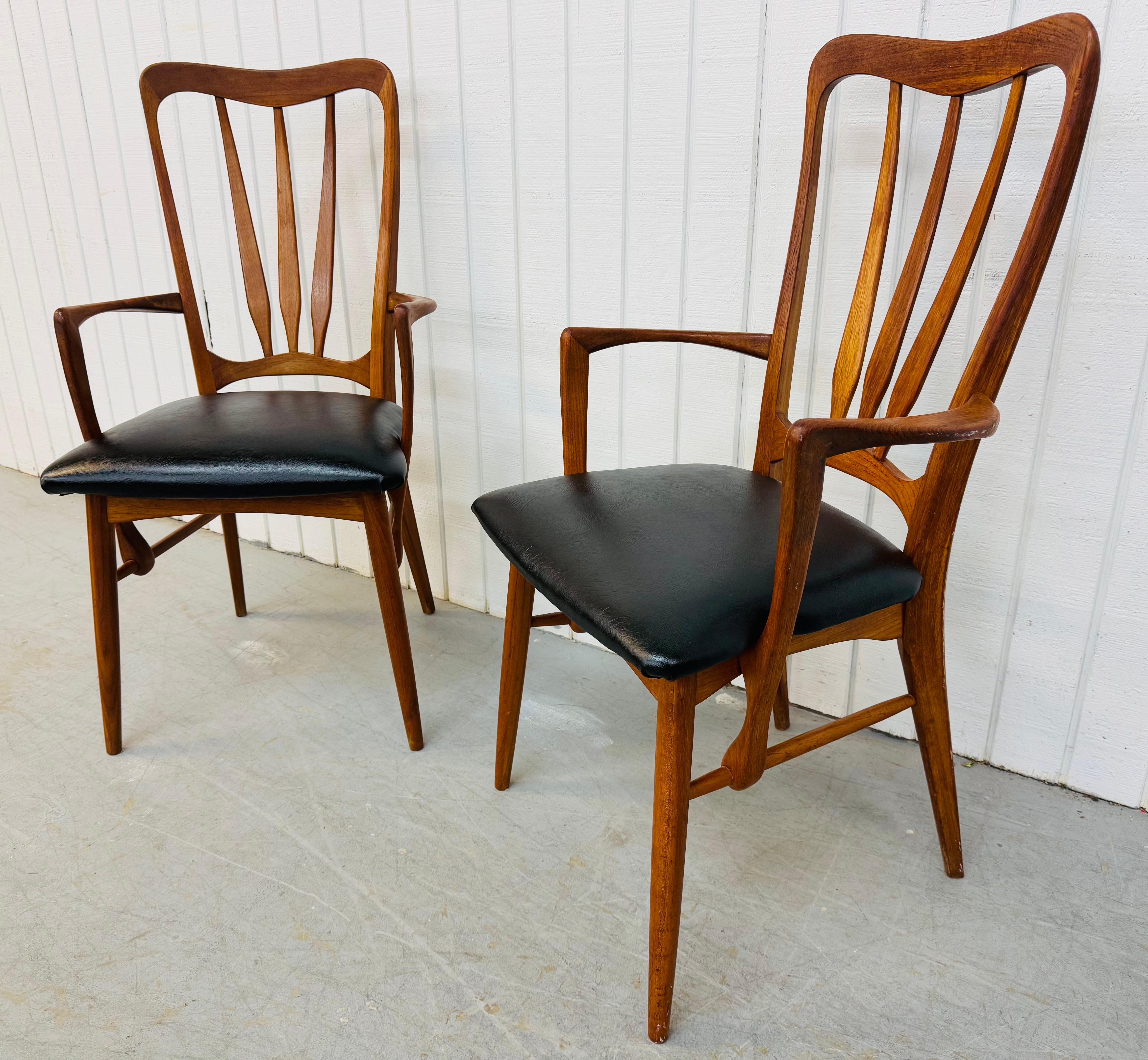 Dänische Mid-Century-Modern-Sessel Ingrid aus Teakholz, Koefoed Ingrid, 2er-Set (Moderne der Mitte des Jahrhunderts) im Angebot