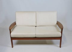 Midcentury Danish Modern Teak Komfort Loveseat