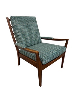 Mid-Century Danish Modern Teak Ladder Back Arm Chair - Restored!