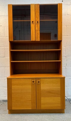 Mid-Century Danish Modern Teak Lighted Display Cabinet