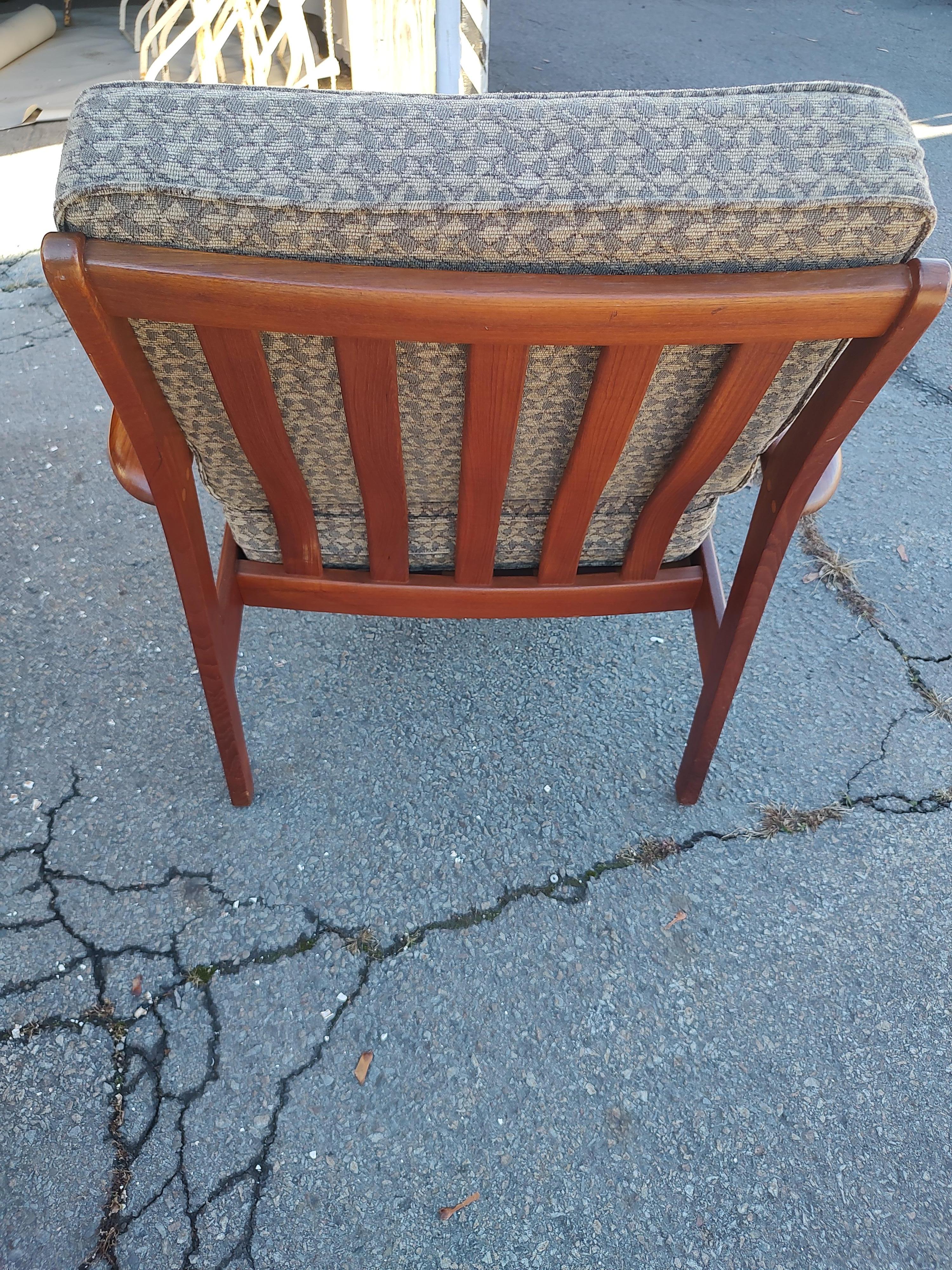 Mid Century Danish Modern Teak Lounge Chair C1958 For Sale 1