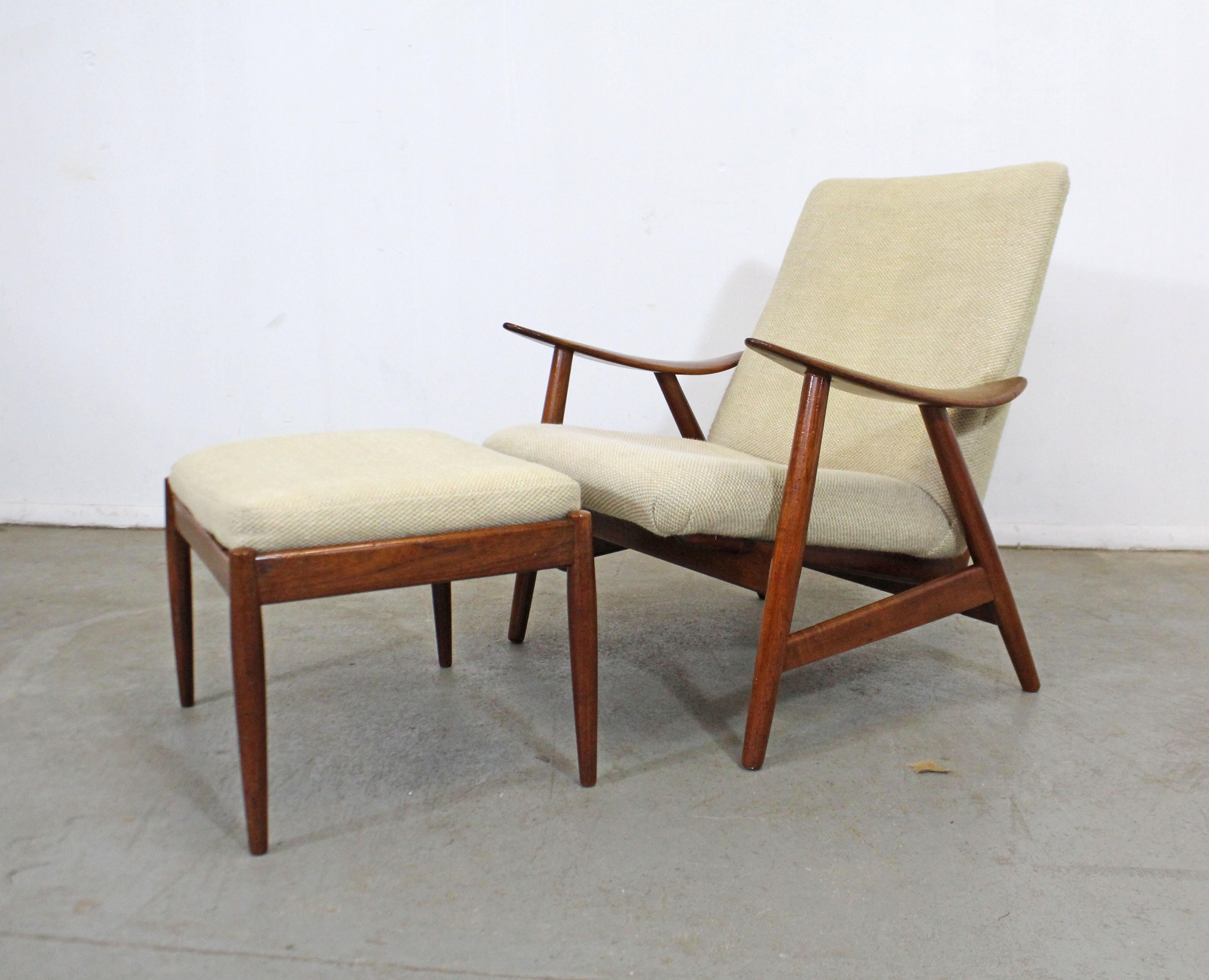 danish lounge chair and ottoman