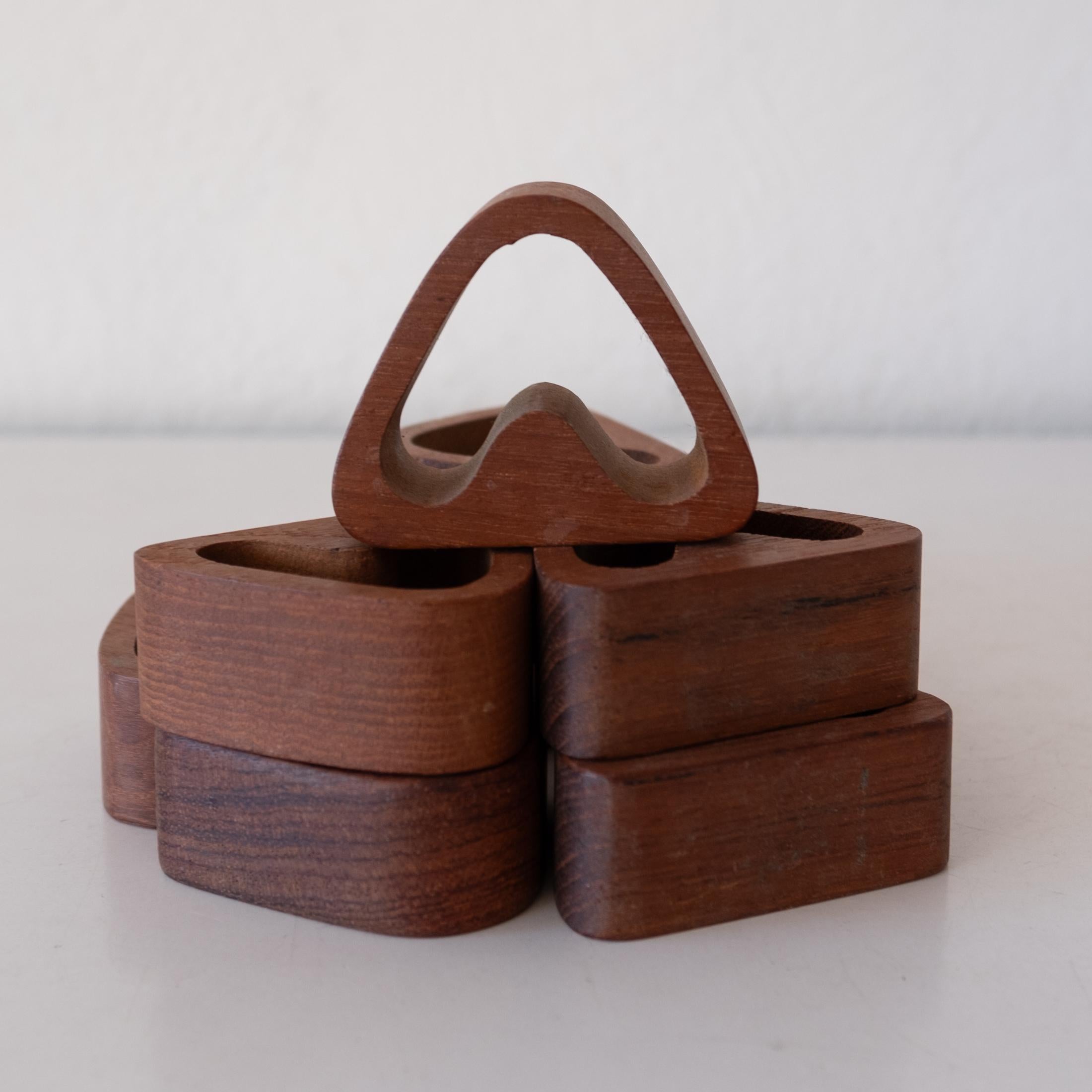 Mid-Century Modern Mid-Century Danish Modern Teak Napkin Rings For Sale