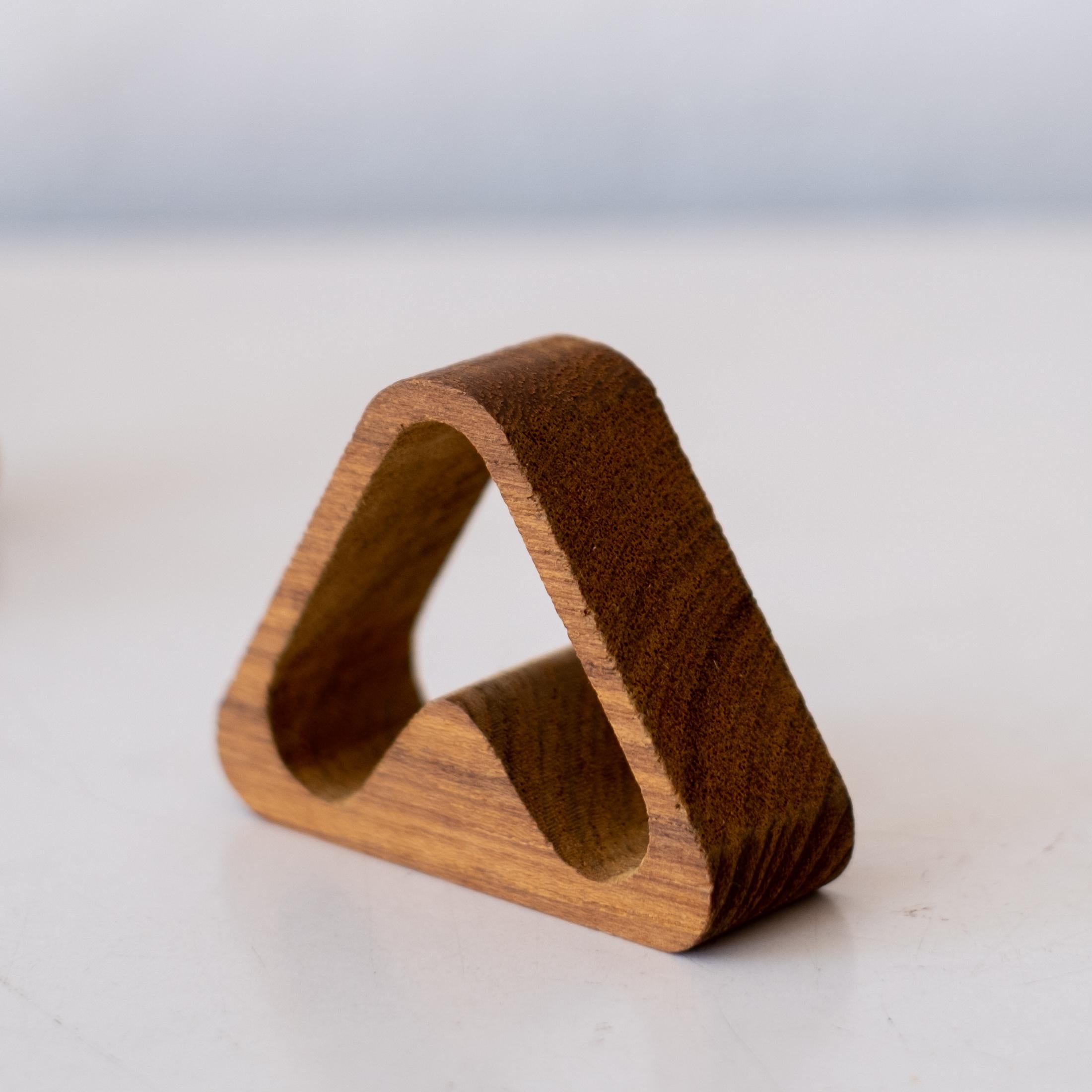 Unknown Mid-Century Danish Modern Teak Napkin Rings For Sale