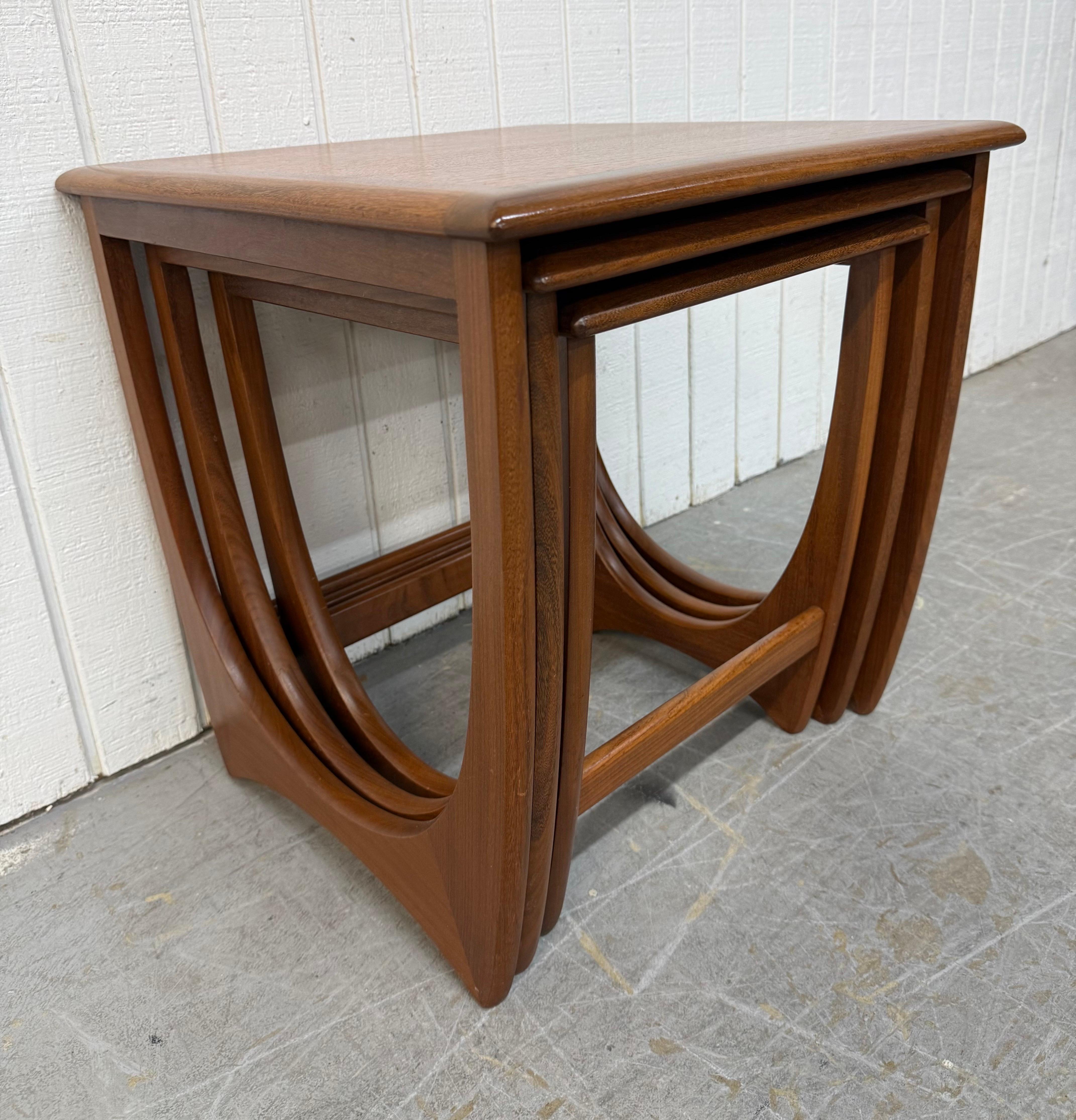 Mid-20th Century Mid-Century Danish Modern Teak Nesting Tables - Set of 3 For Sale