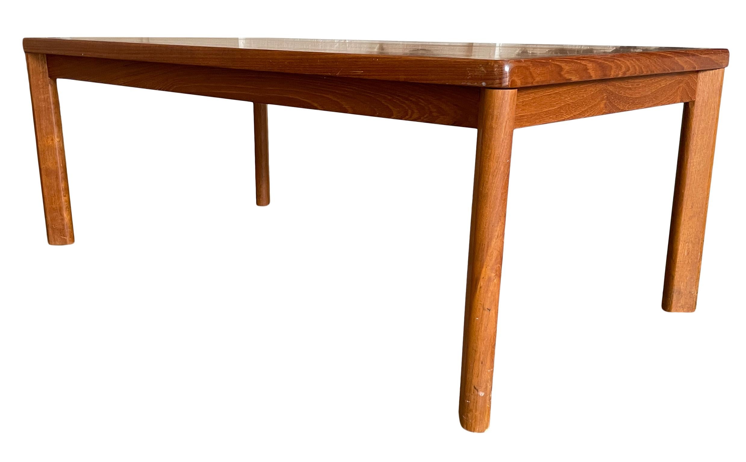 Woodwork Mid Century Danish Modern Teak Rectangle Coffee Table