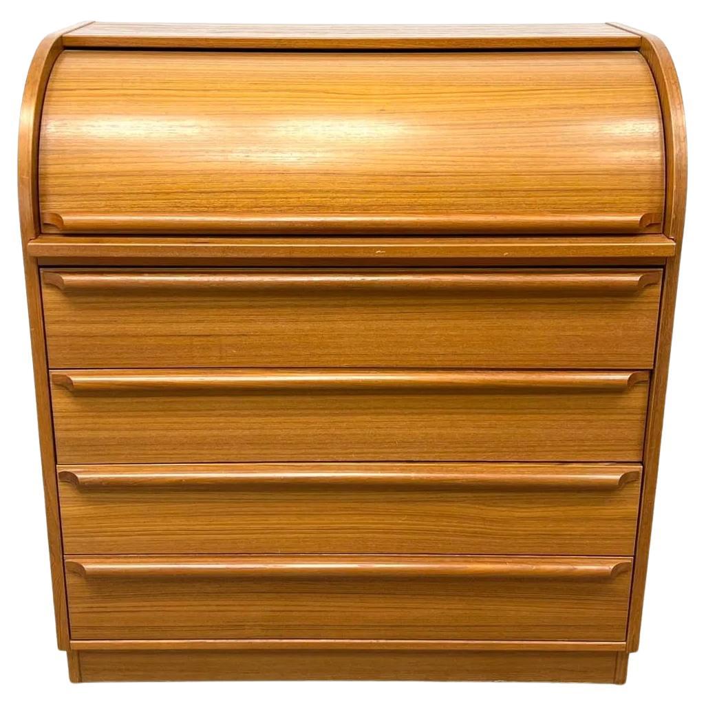 Danish modern roll top desk discount
