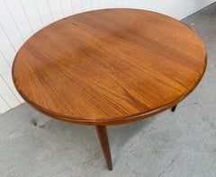 Mid-Century Danish Modern Teak Round Dining Table