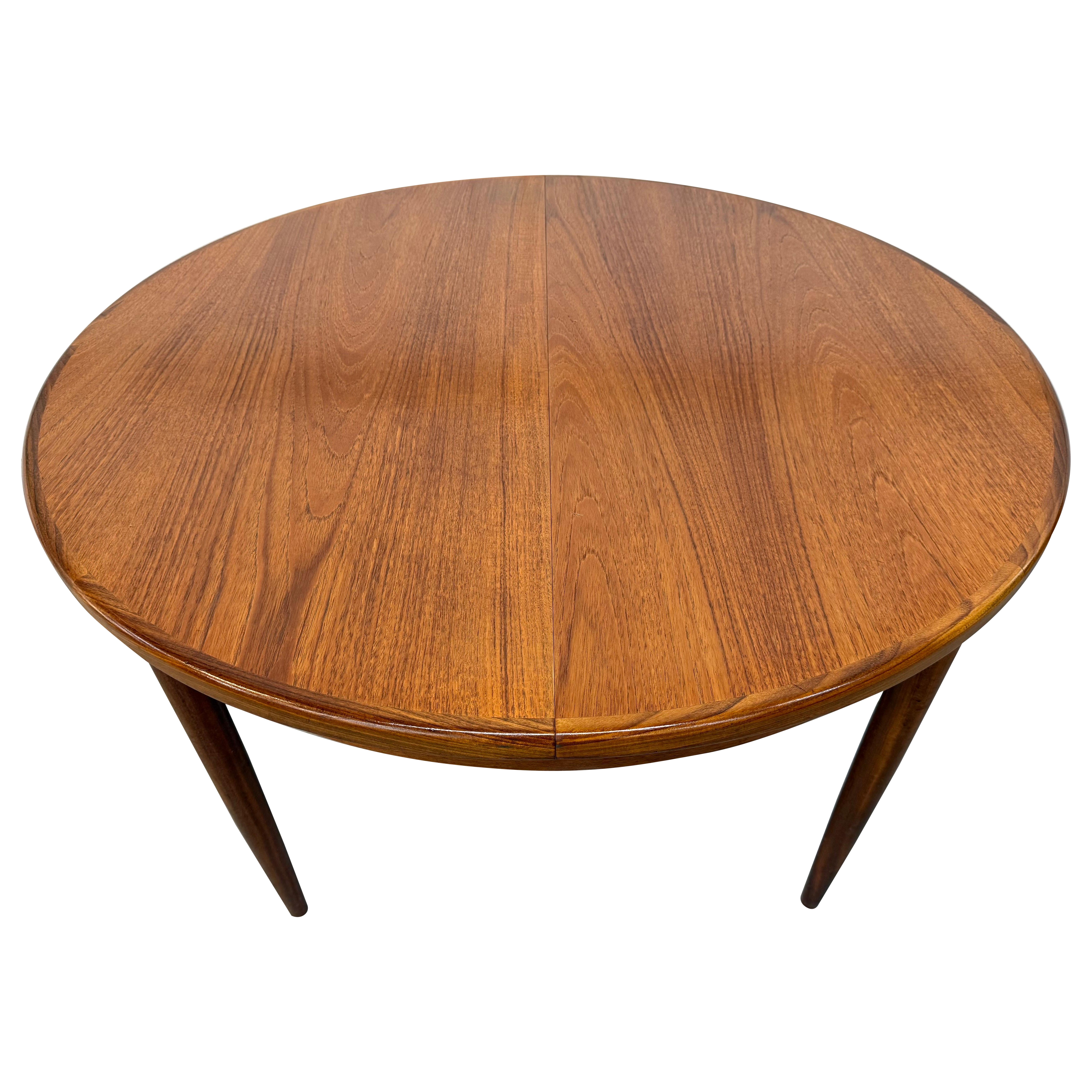 Mid-Century Danish Modern Teak Round Dining Table