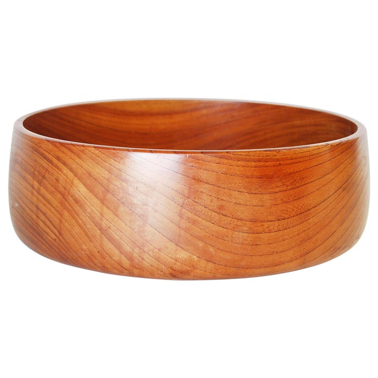 Midcentury Danish Modern Teak Salad Serving Bowl at 1stDibs