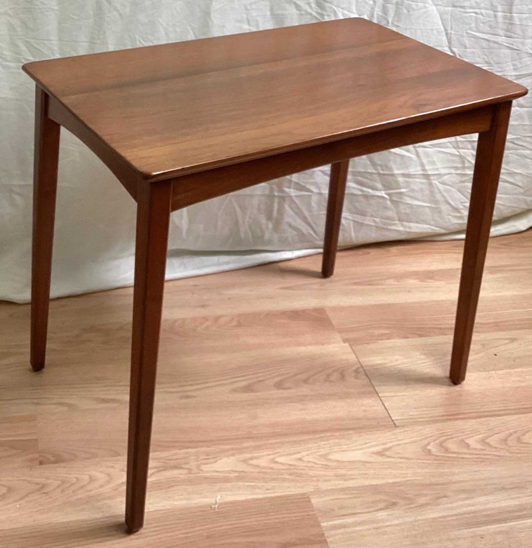 Mid-Century Danish Modern Teak Side Table marked only D74. Very clean and a great size. 20