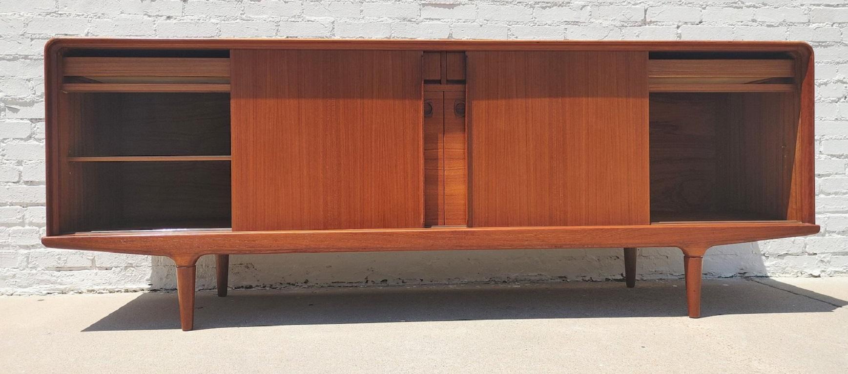 Mid-Century Modern Mid Century Danish Modern Teak Sideboard by Clausen & Sons For Sale