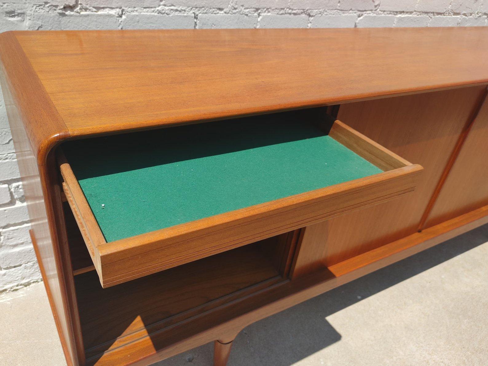Mid Century Danish Modern Teak Sideboard by Clausen & Sons In Good Condition For Sale In Tulsa, OK