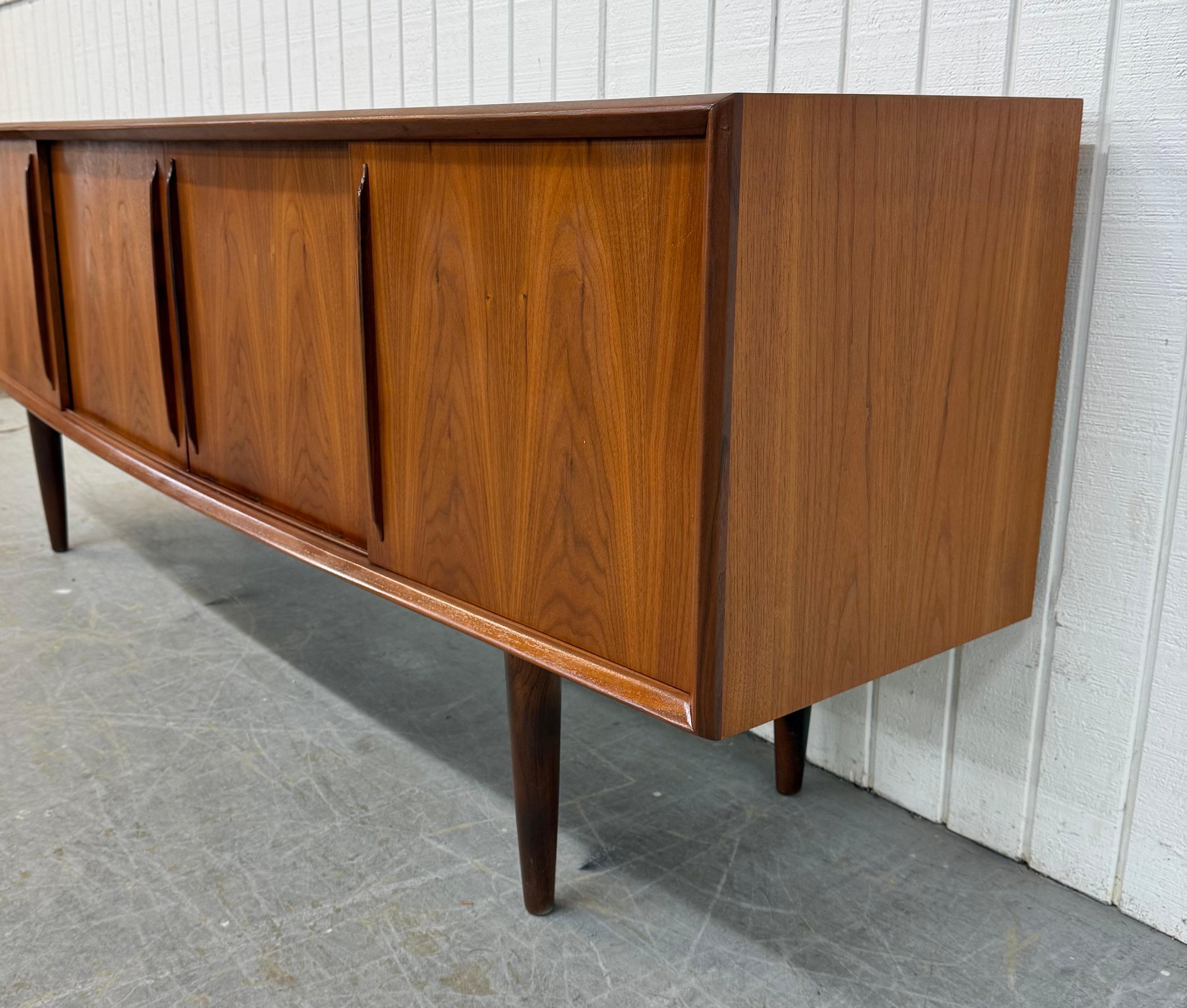 Mid-Century Modern Mid-Century Danish Modern Teak Sliding Door Sideboard For Sale