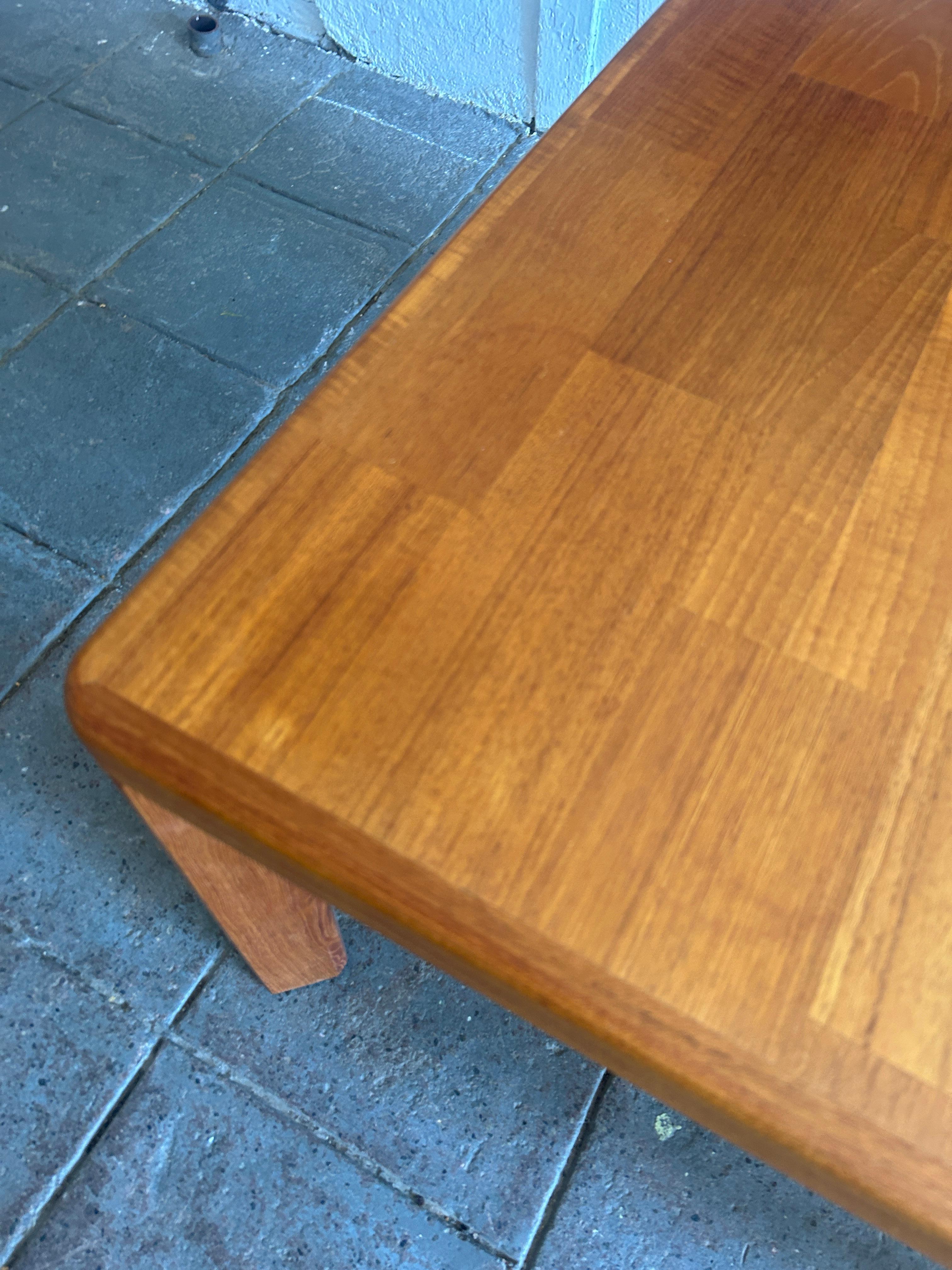 Woodwork Mid Century Danish Modern Teak square Coffee Table For Sale
