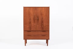 Mid Century Danish Modern Teak Storage Cabinet, 1960, Minimalist Style