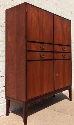 Mid Century Danish Modern Teak Tall Cabinet