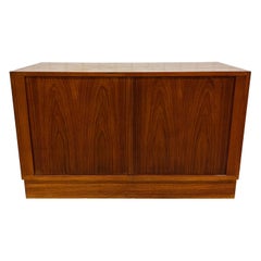 Mid-Century Danish Modern Teak Tambour Cabinet