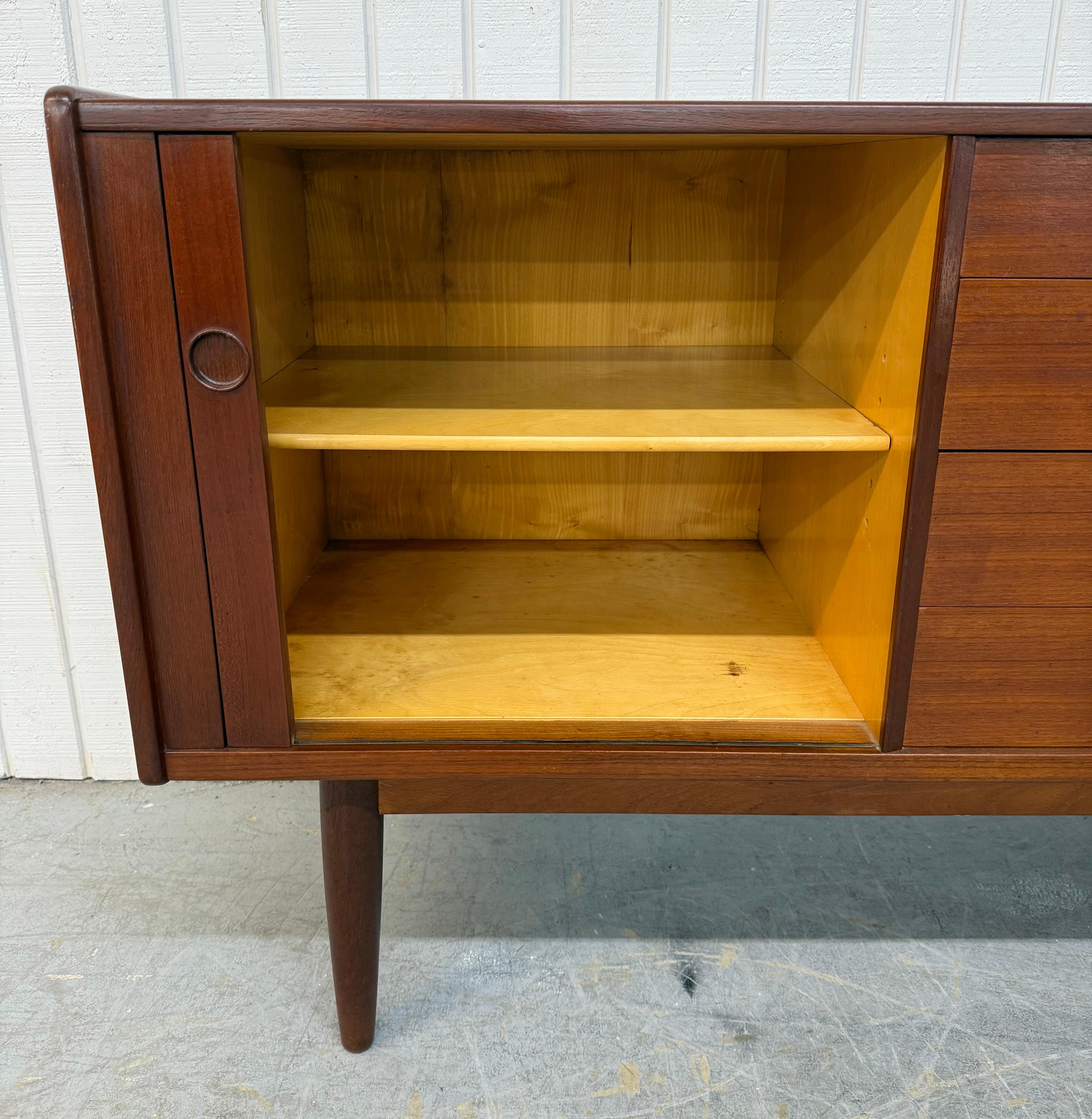 Mid-20th Century Mid-Century Danish Modern Teak Tambour Sideboard For Sale