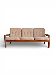 Mid-Century Danish Modern Teak Three-Seat Sofa by Dominio Møbler