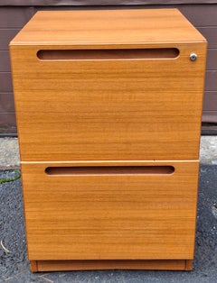 Mid-Century Danish Modern Teak Two-Drawer Filing Cabinet