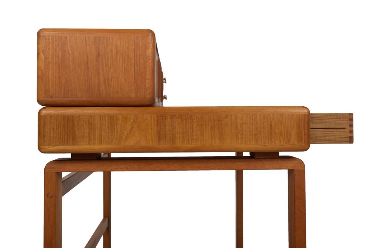 Mid-Century Danish Modern Teak Two-Part Desk by D-Scan 5