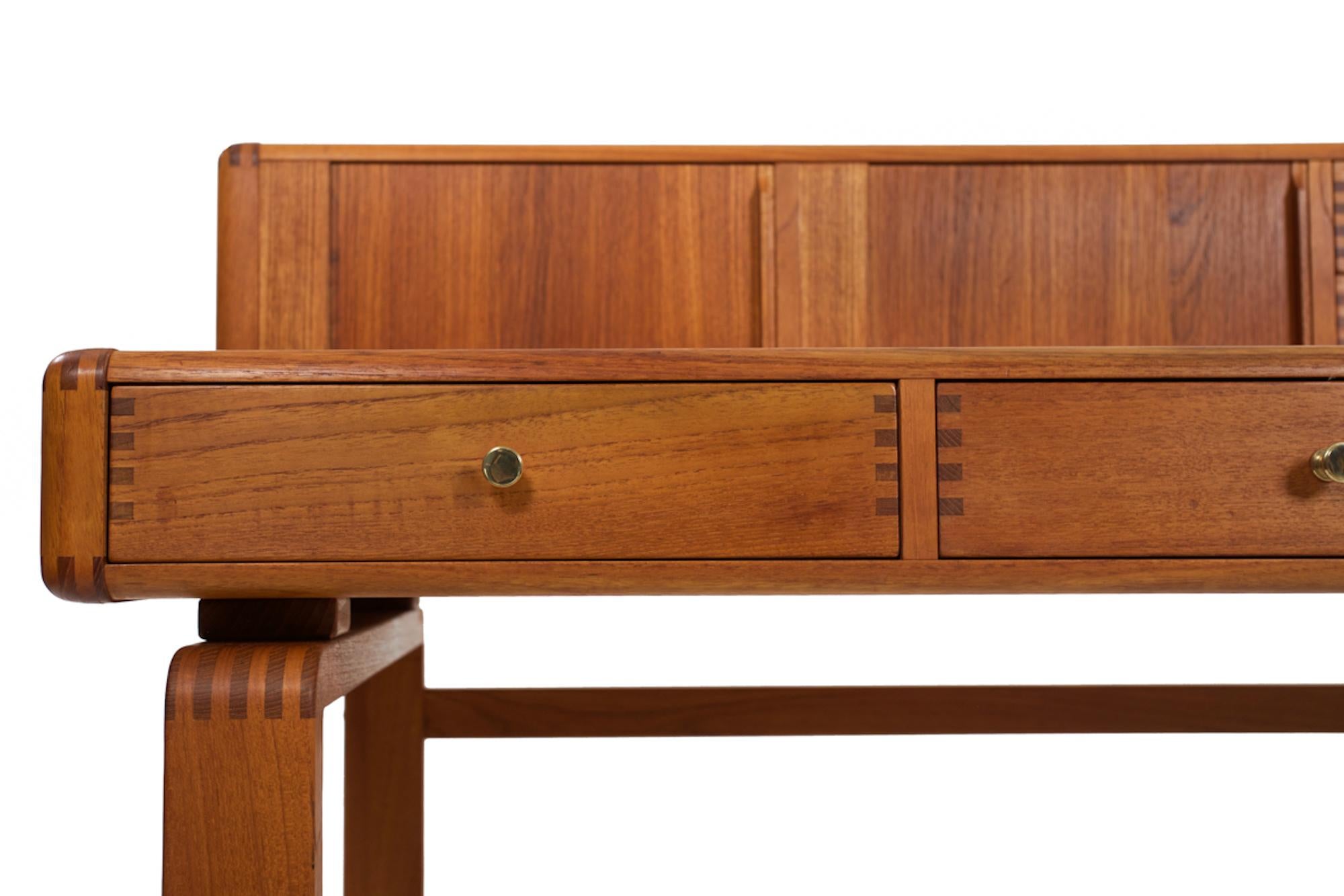 Mid-Century Danish Modern Teak Two-Part Desk by D-Scan 2