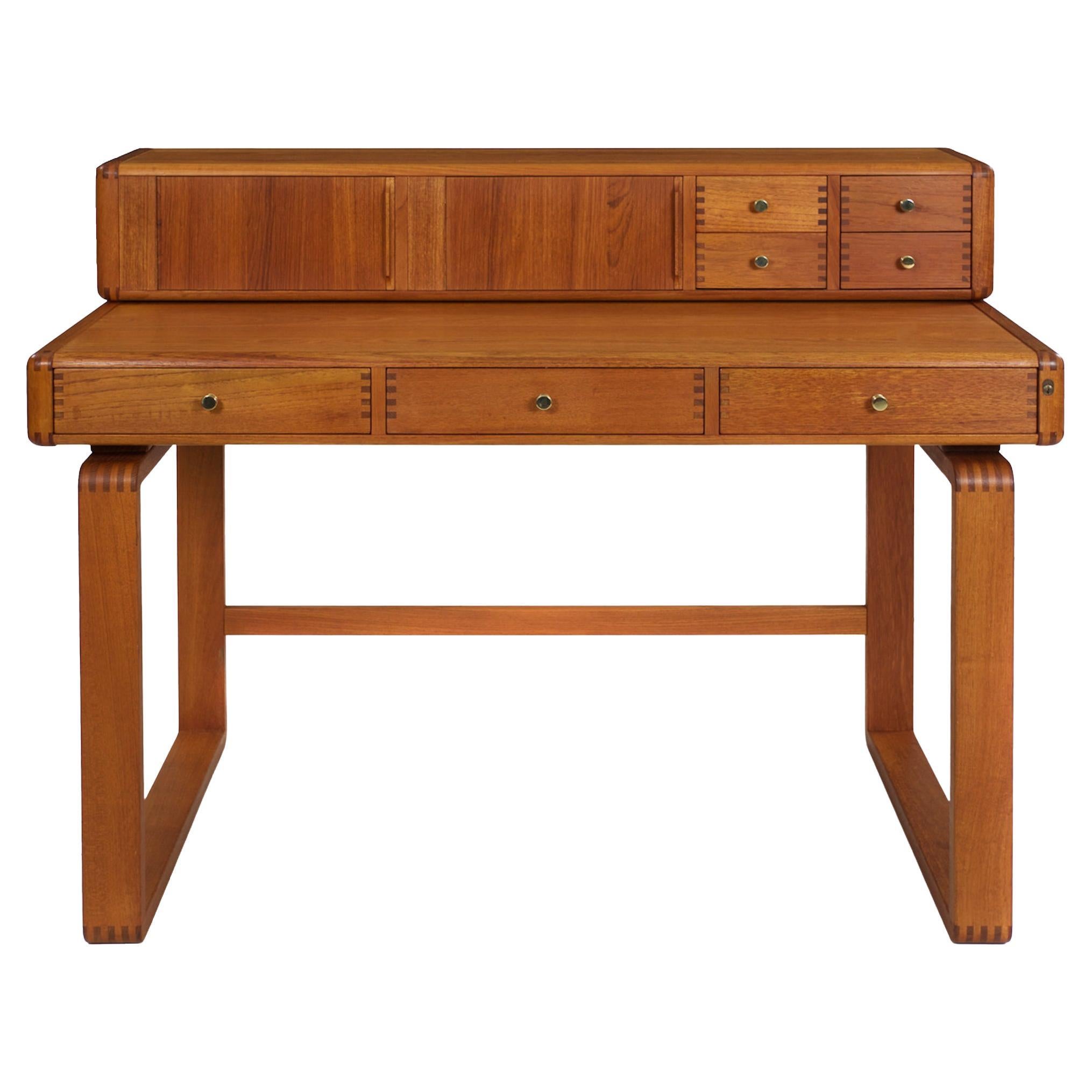 Mid-Century Danish Modern Teak Two-Part Desk by D-Scan