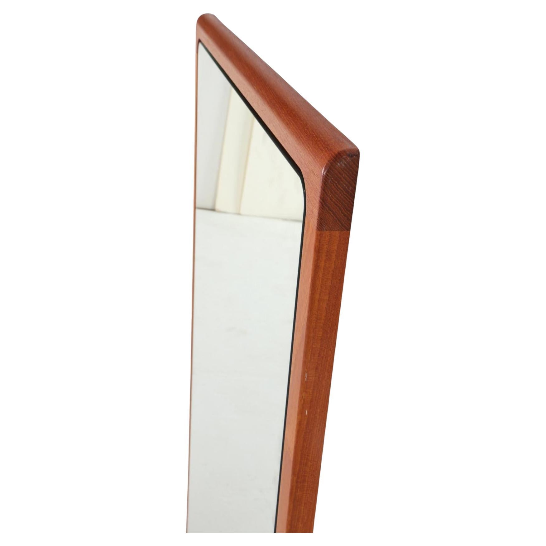 Danish Mid century danish modern teak wall mirror by Nils Johnson