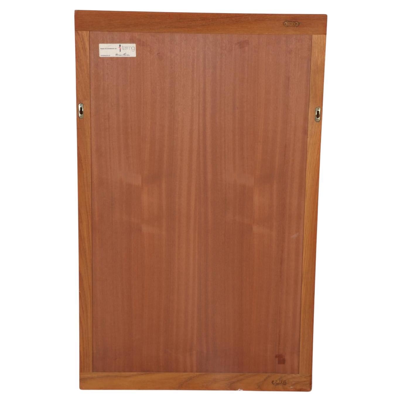 Woodwork Mid century danish modern teak wall mirror by Nils Johnson