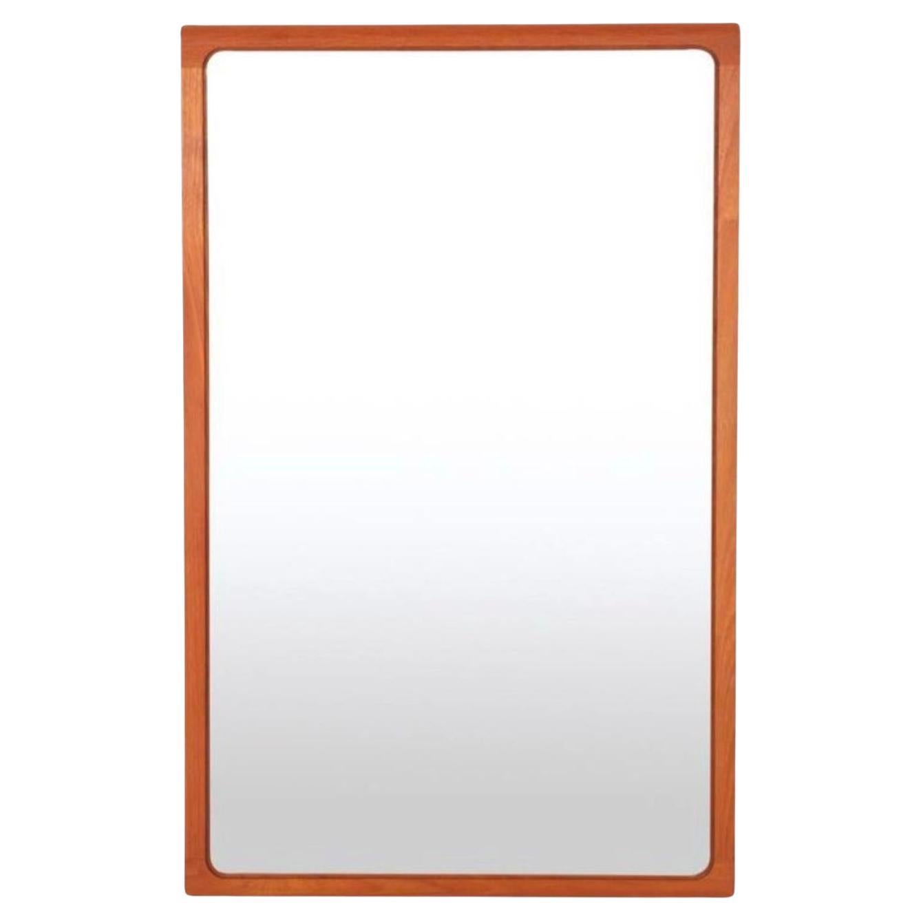 Mid century Danish modern teak wall mirror by Nils Jonsson Torring Mobler