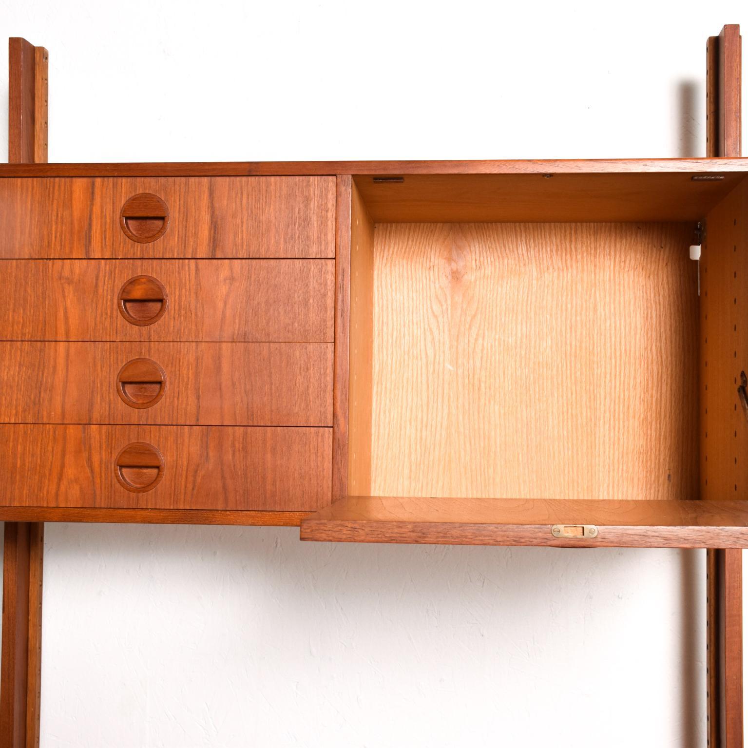 Midcentury Danish Modern Teak Wall Unit Hansen & Guldborg CADO 1