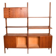 Midcentury Danish Modern Teak Wall Unit Hansen & Guldborg CADO