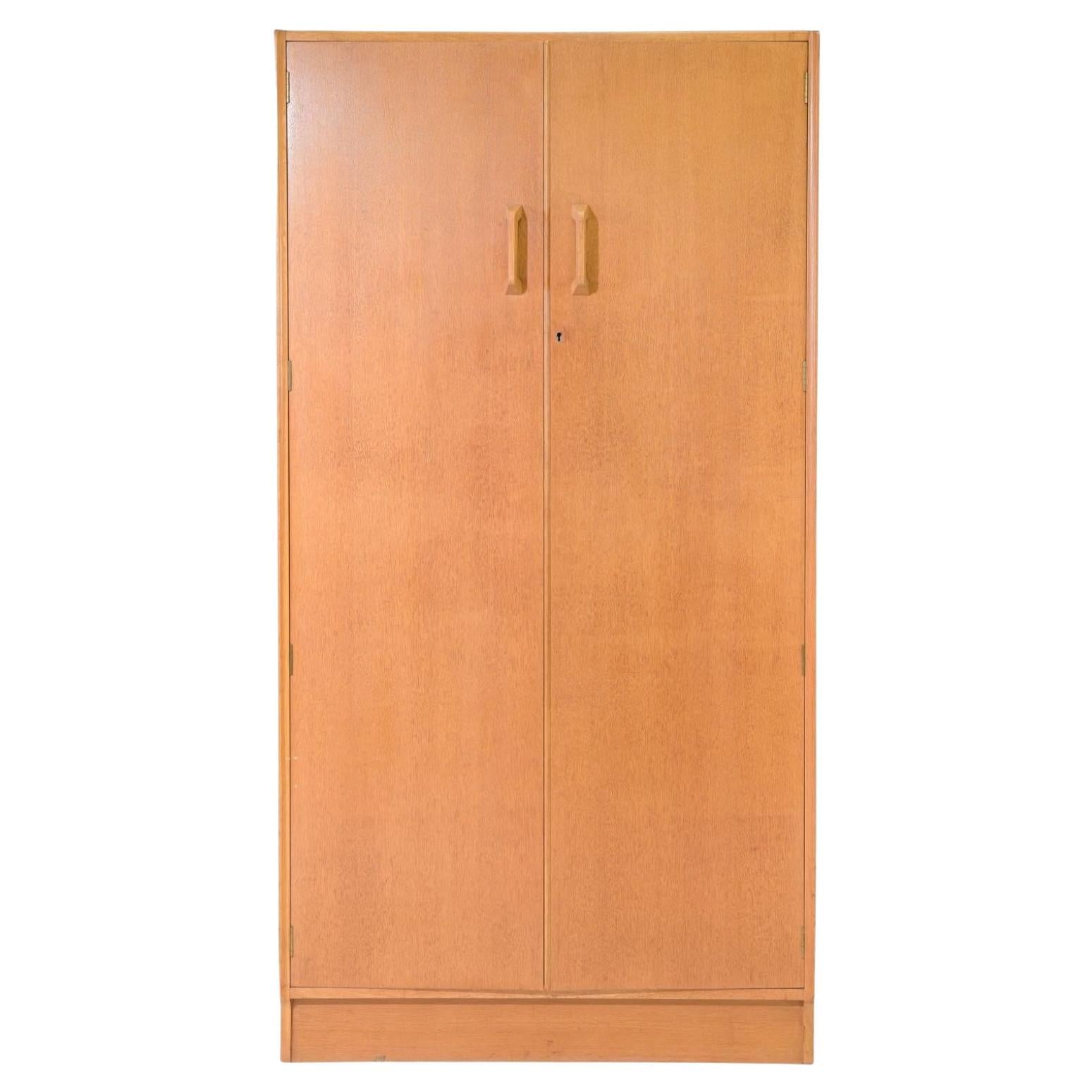 Mid century Danish modern teak wardrobe dresser armoire