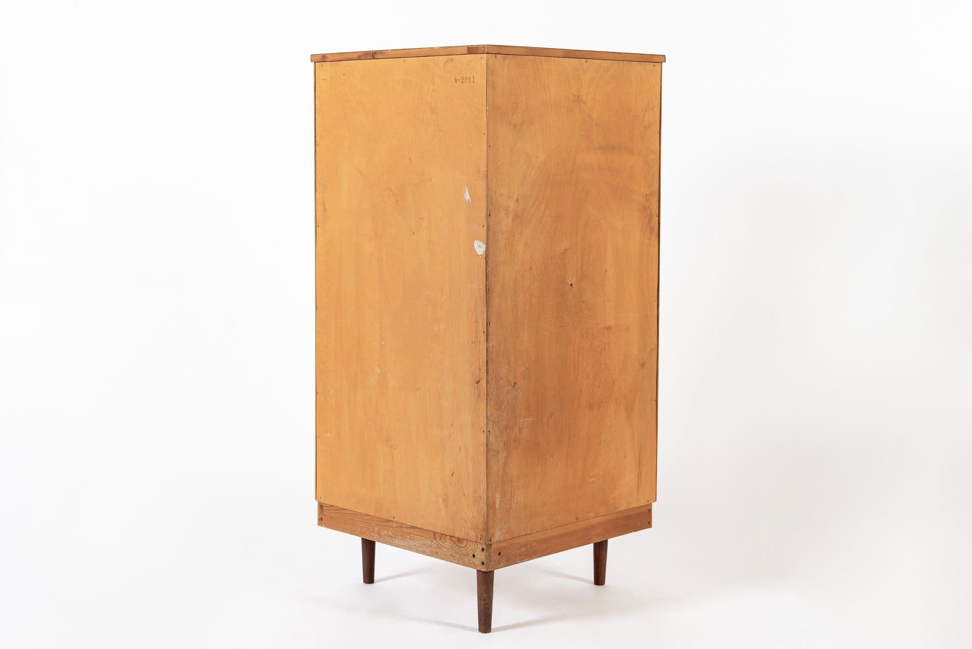 Mid Century Danish Modern Teak Wood Corner Cabinet 1960s For Sale 4