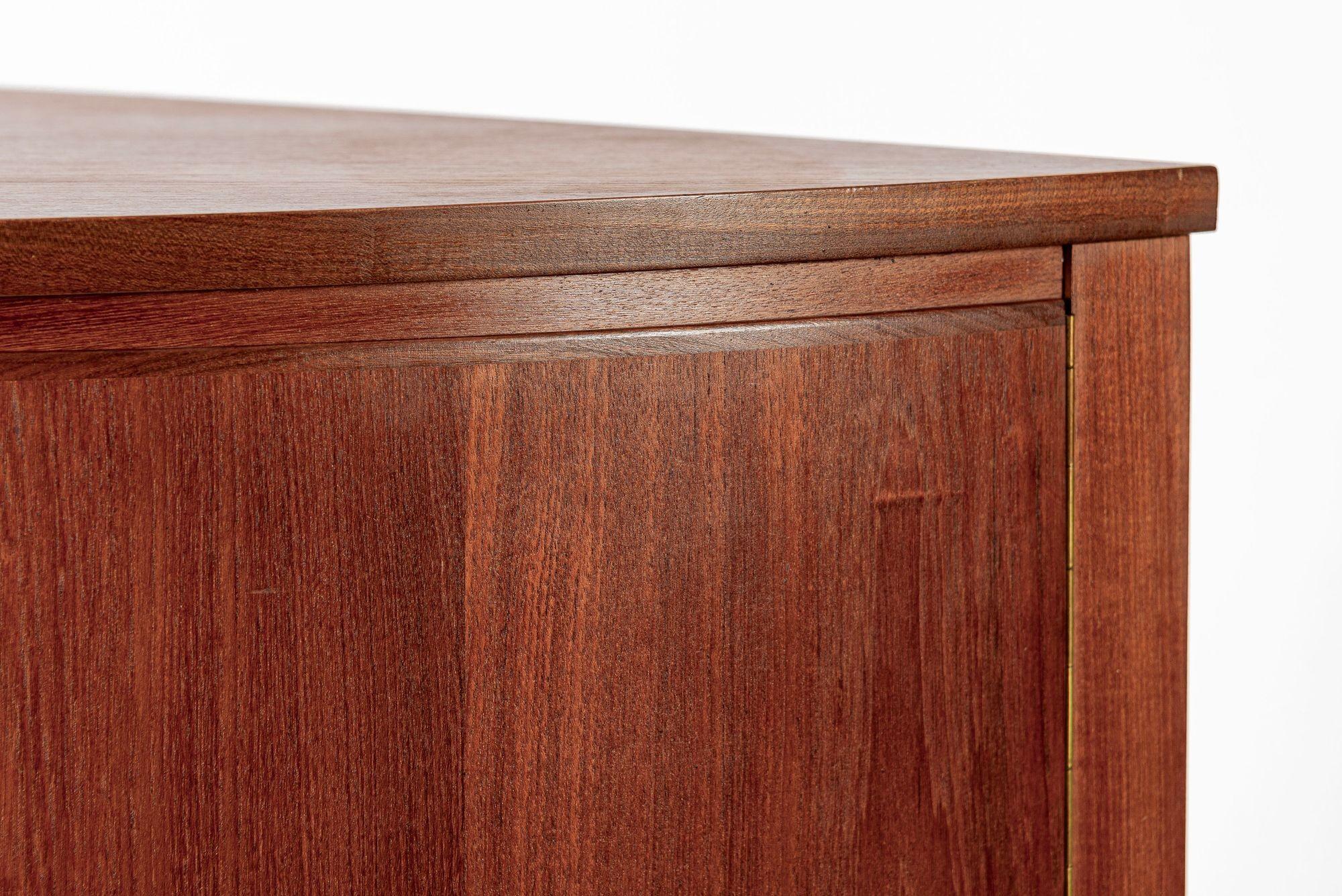 Mid Century Danish Modern Teak Wood Corner Cabinet 1960s For Sale 2