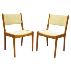 Mid Century Danish Modern Teak Wood Dining Chairs by Sun Furniture, a Pair