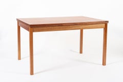 Mid Century Danish Modern Teak Wood Extension Dining Table
