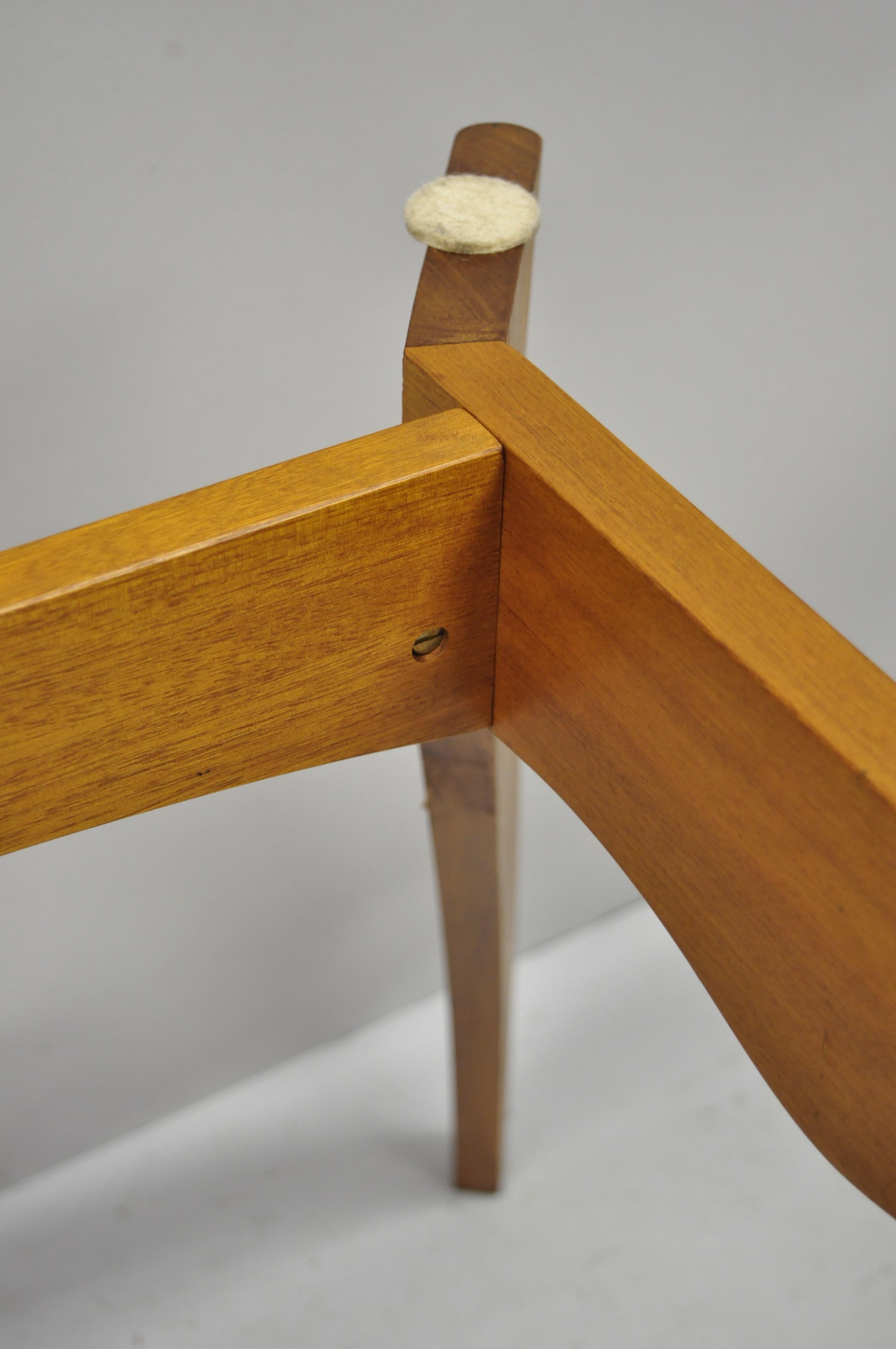 20th Century Mid Century Danish Modern Teak Wood Sculptural Dining Room Table Base