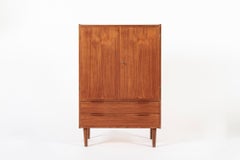 Mid Century Danish Modern Teak Wood Storage or Bar Cabinet