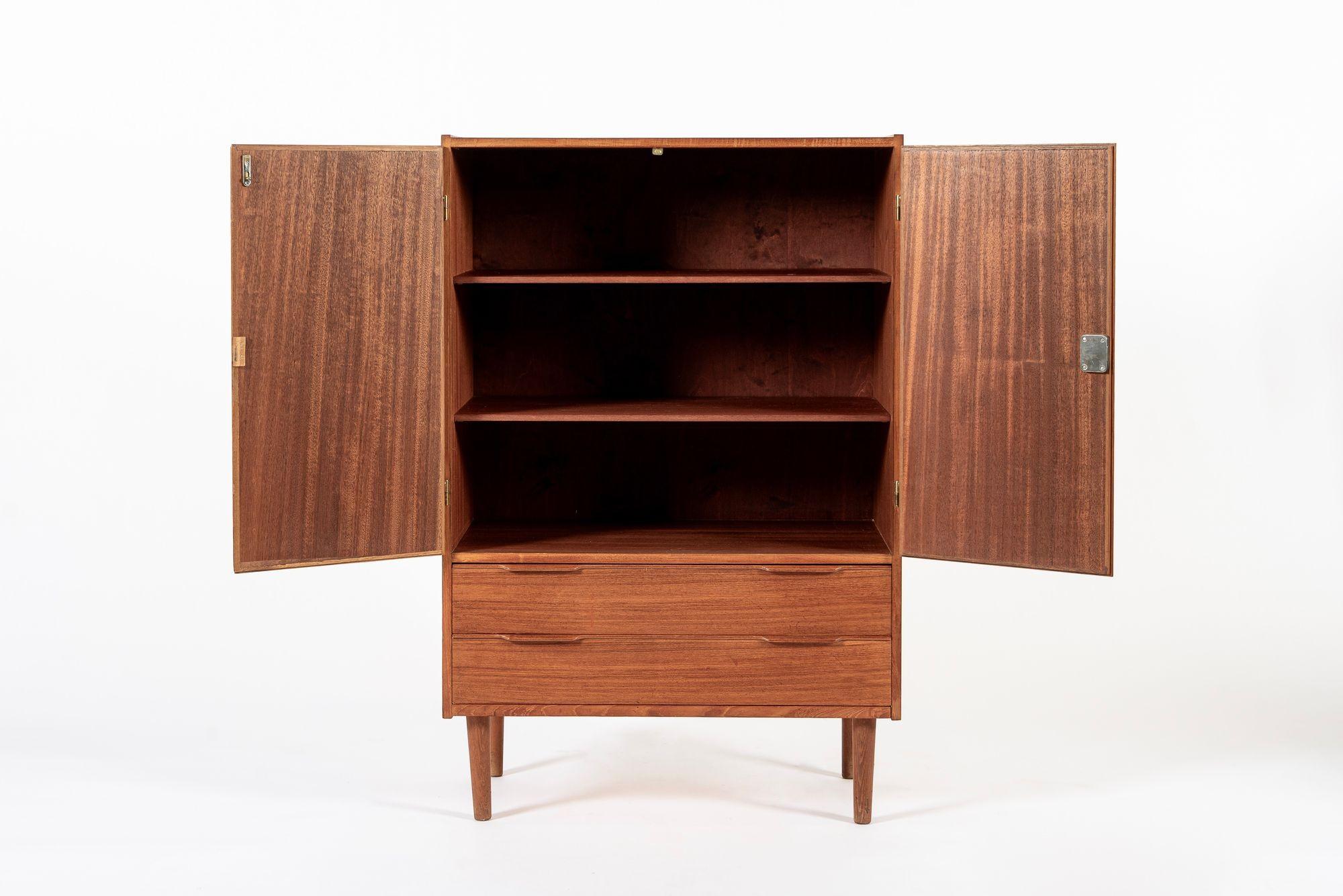 Mid-Century Modern Mid Century Danish Modern Teak Wood Storage or Bar Cabinet For Sale